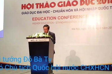 Phó Chủ tịch Quốc hội Đỗ Bá Tỵ phát biểu tại hội thảo giáo dục 2018