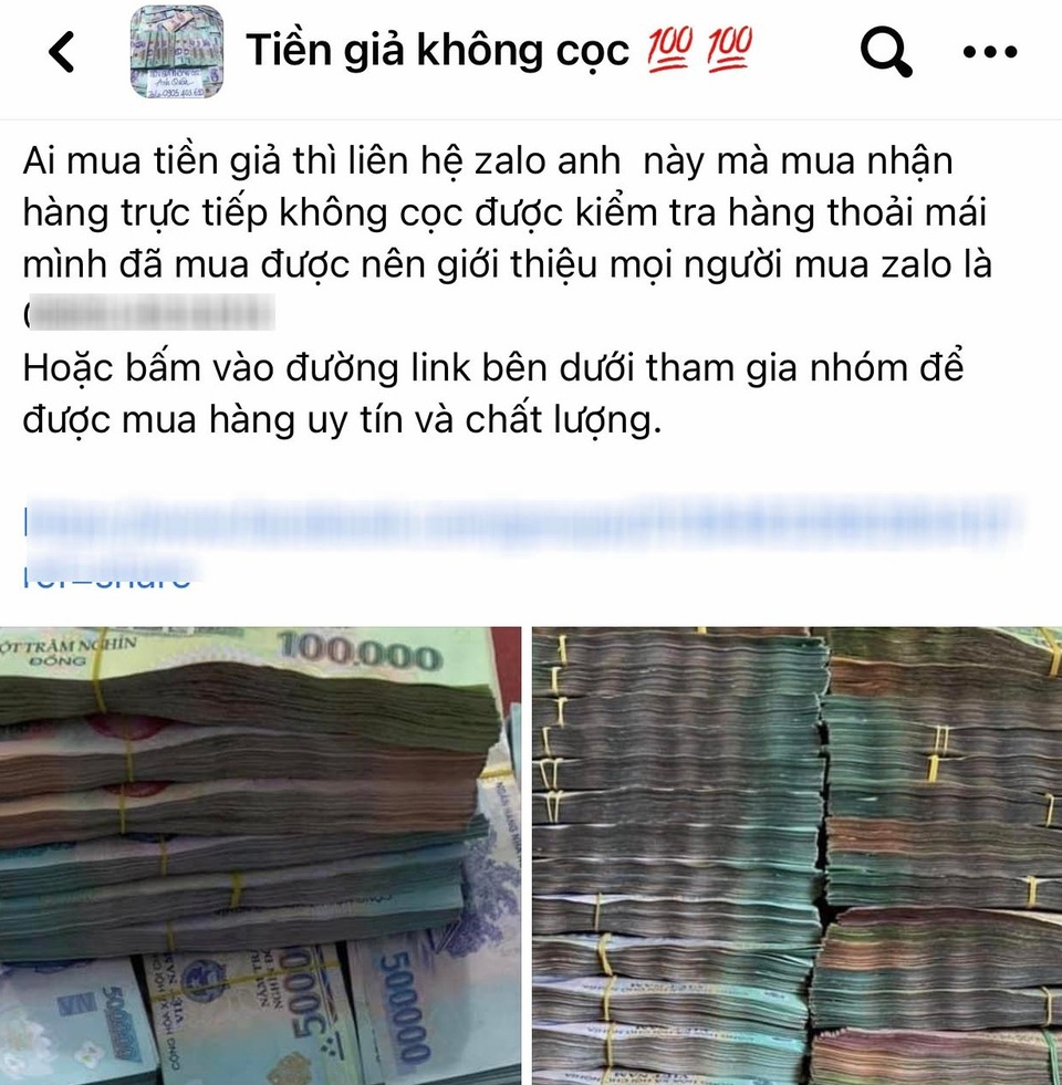 Cận Tết, ngang nhiên công khai mua bán tiền giả trên chợ mạng - 1 Cận Tết, ngang nhiên công khai mua bán tiền giả trên chợ mạng - 1