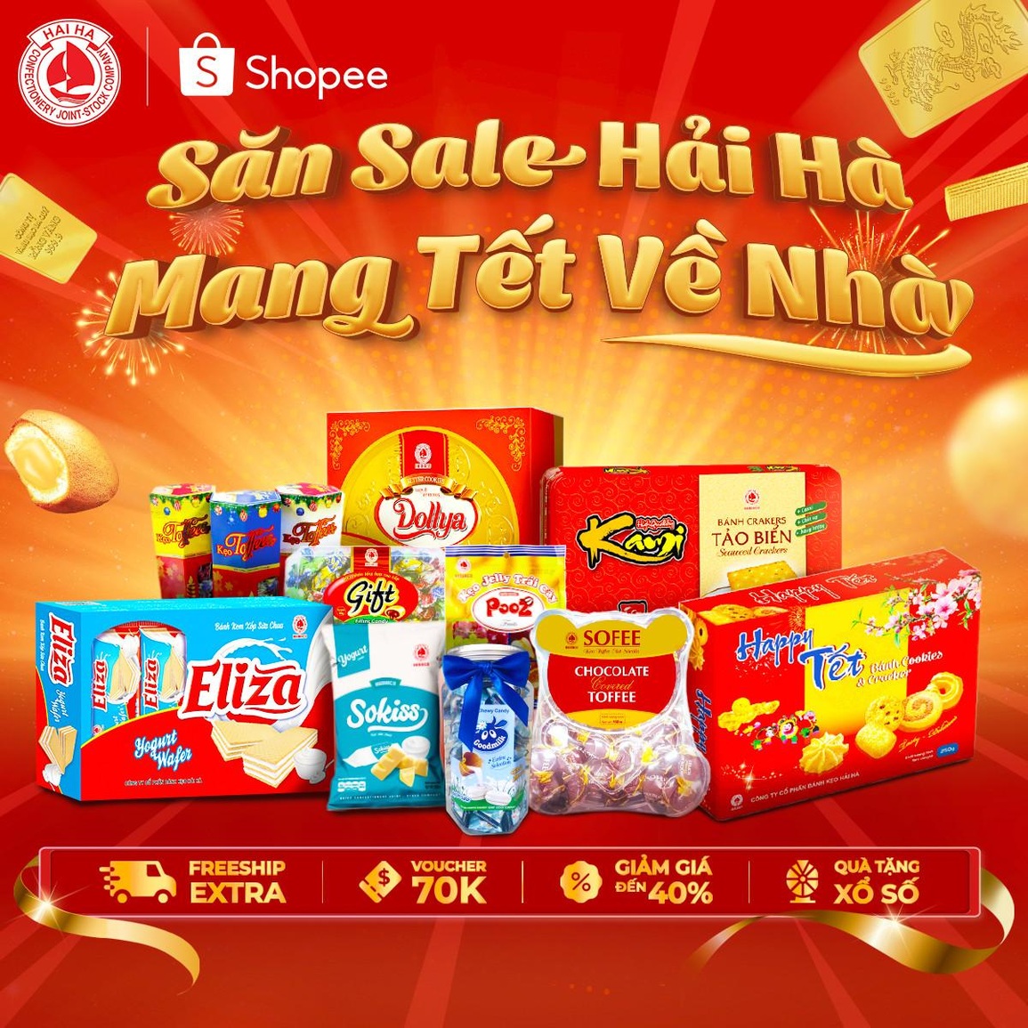 Bánh kẹo Hải Hà tung chương trình ưu đãi dịp Tết Nguyên đán - 1 Bánh kẹo Hải Hà tung chương trình ưu đãi dịp Tết Nguyên đán - 1