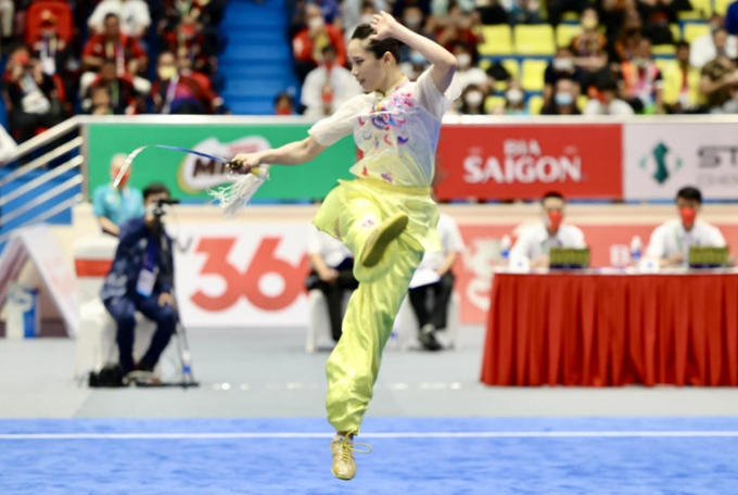 Khoảnh khắc đẹp của vận động viên gốc Hà Nội giành Huy chương Vàng tại SEA Games 31 (Ảnh minh họa)