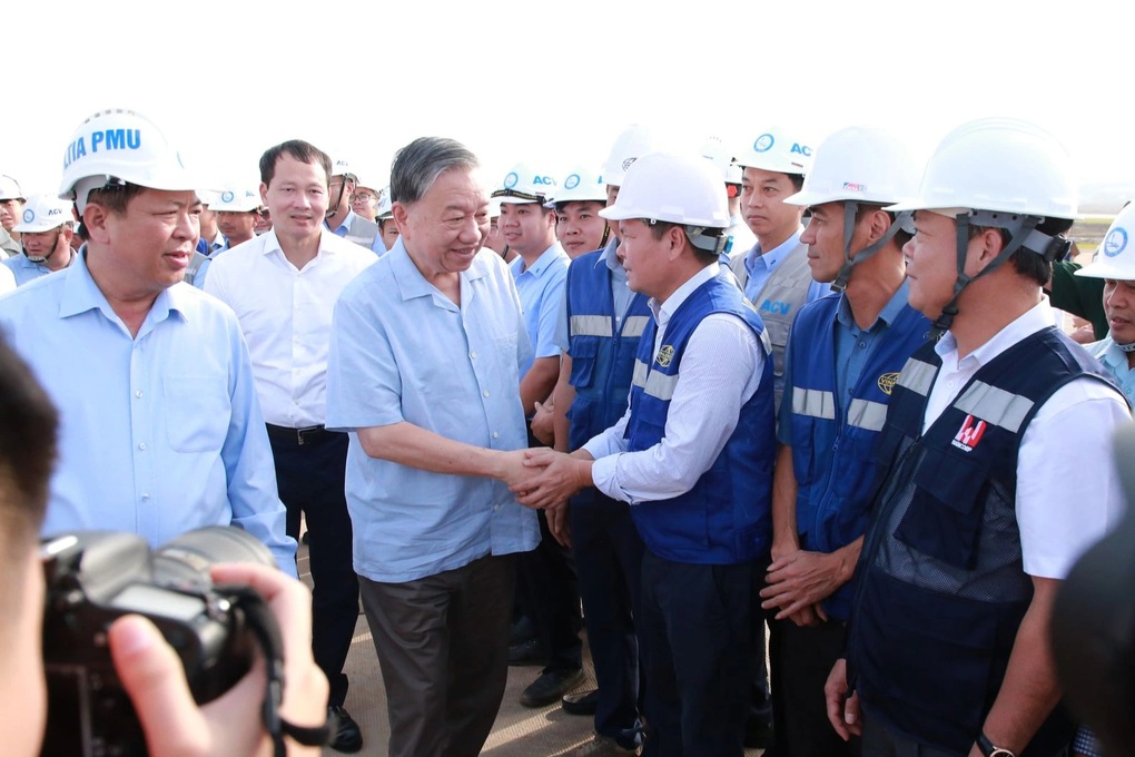 Tổng Bí thư Tô Lâm thị sát công trường sân bay Long Thành - 1