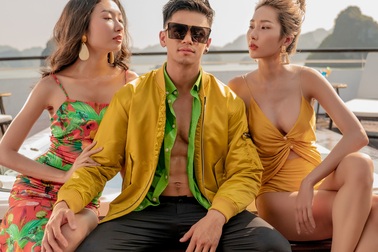 Trọng Hiếu khoe sáu múi bên dàn mẫu nóng bỏng