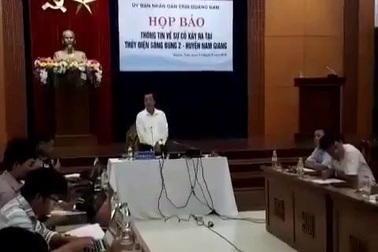 Quảng Nam họp báo sự cố tại đập thủy điện Sông Bung 2