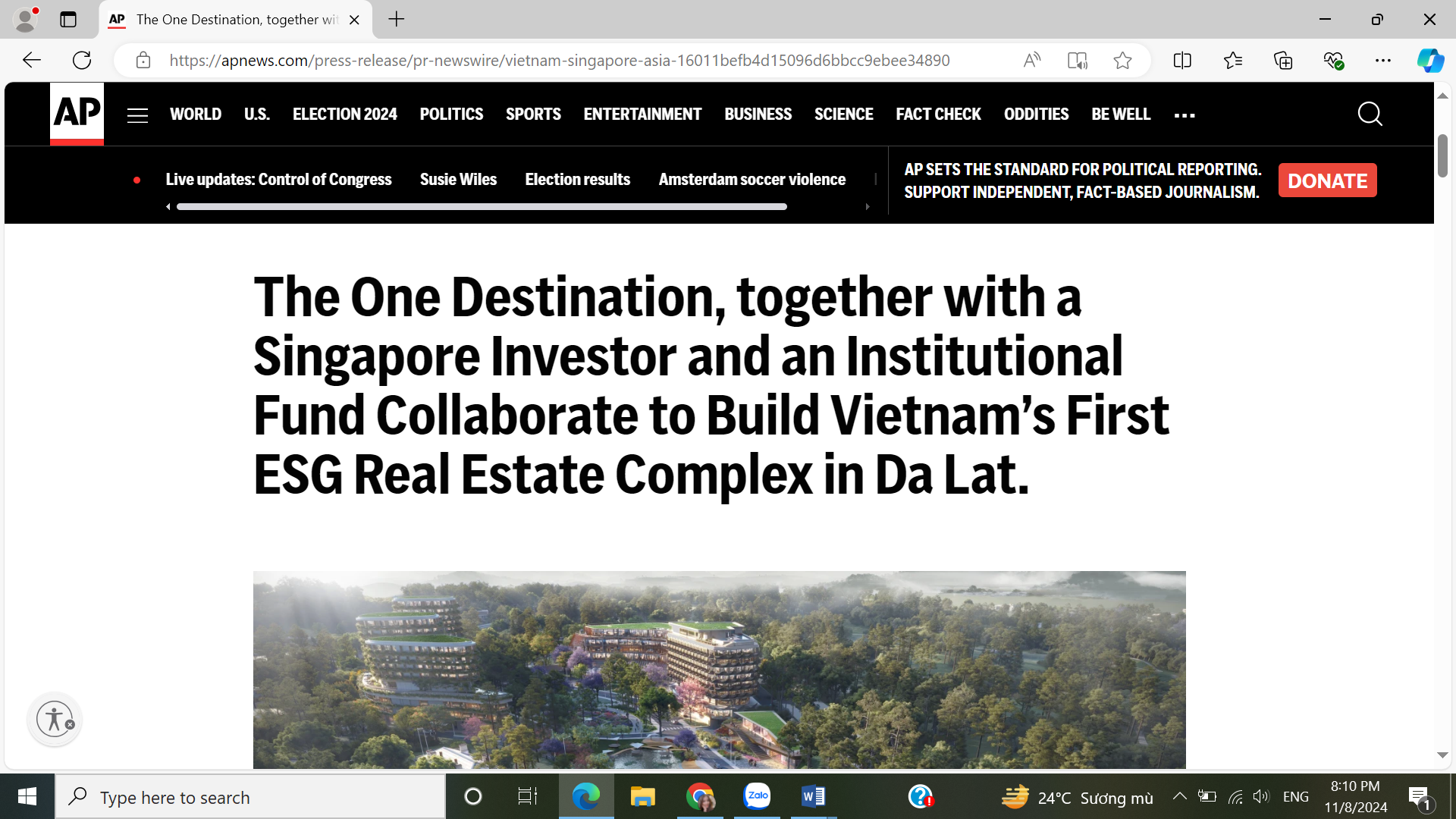 Media internasional melaporkan bahwa Dalat memasuki persaingan real estat ESG dunia - 3 Truyền thông quốc tế đưa tin Đà Lạt bước vào đường đua bất động sản ESG thế giới - 3