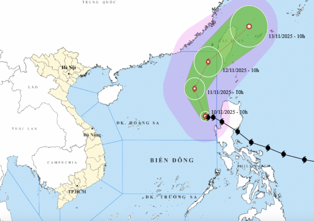 Bão Phượng Hoàng gây sóng cao 10m ở Biển Đông - 1