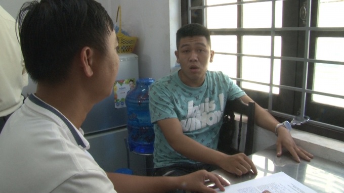 Hồ Ngọc Chí Công tại cơ quan Công an