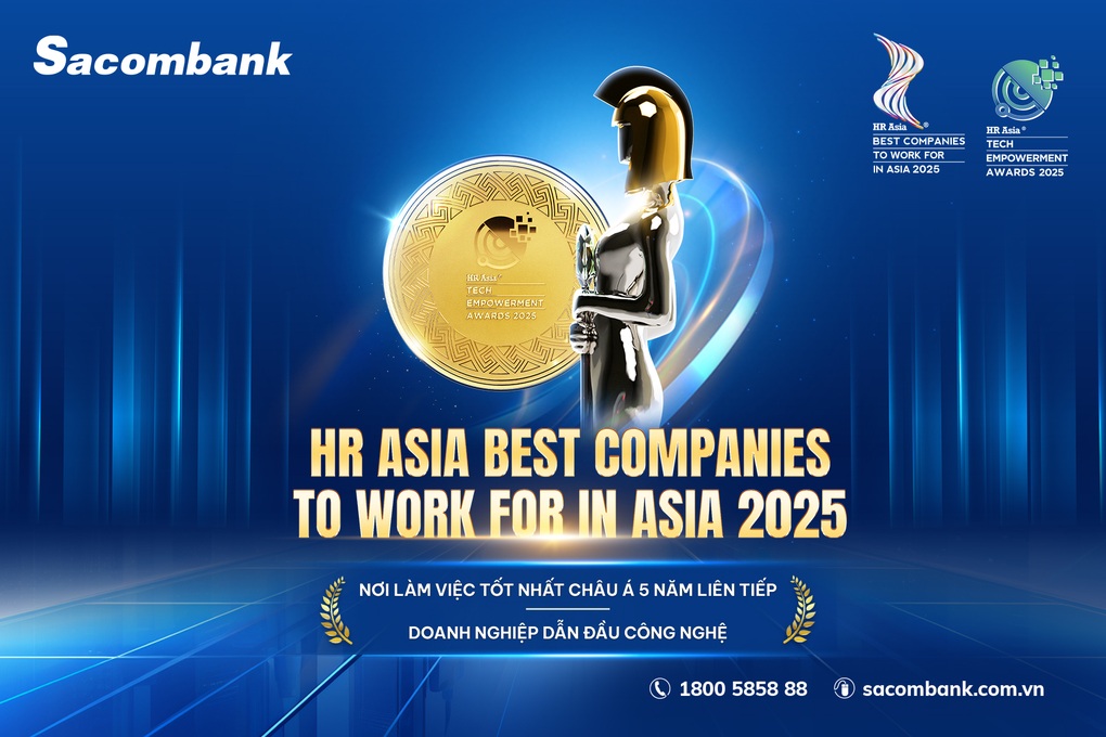 Sacombank lần thứ 5 được vinh danh “Nơi làm việc tốt nhất châu Á 2025 - 2 Sacombank lần thứ 5 được vinh danh “Nơi làm việc tốt nhất châu Á 2025 - 2