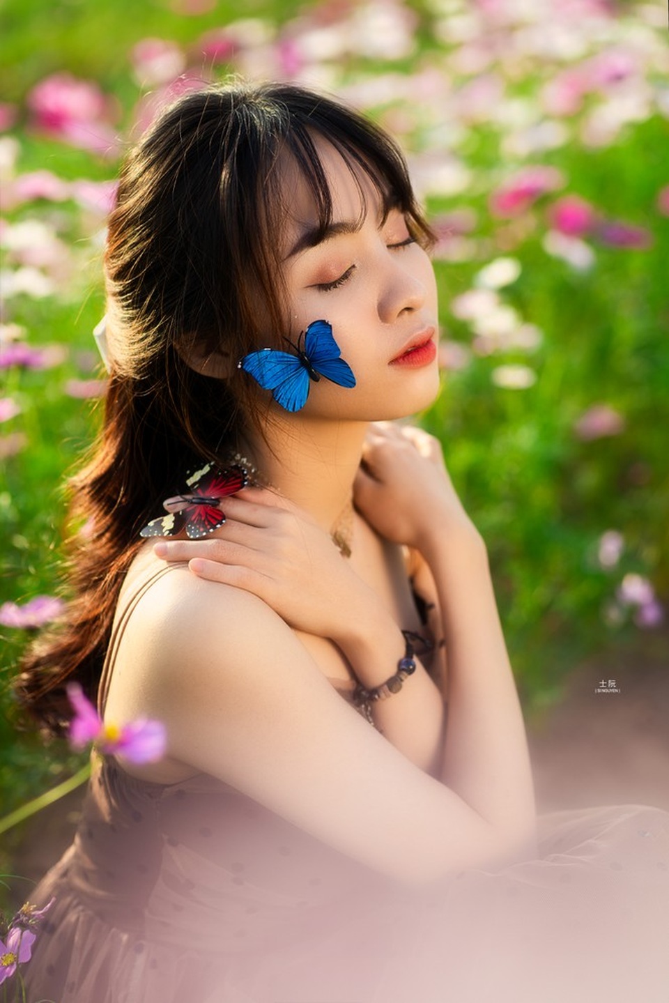 Nữ sinh Bách khoa hóa công chúa mơ màng giữa rừng hoa - 5 Nữ sinh Bách khoa hóa công chúa mơ màng giữa rừng hoa - 5