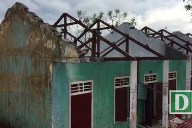 Nhiều phòng học tại Quảng Bình hư hỏng, nguy cơ đổ sập sau bão