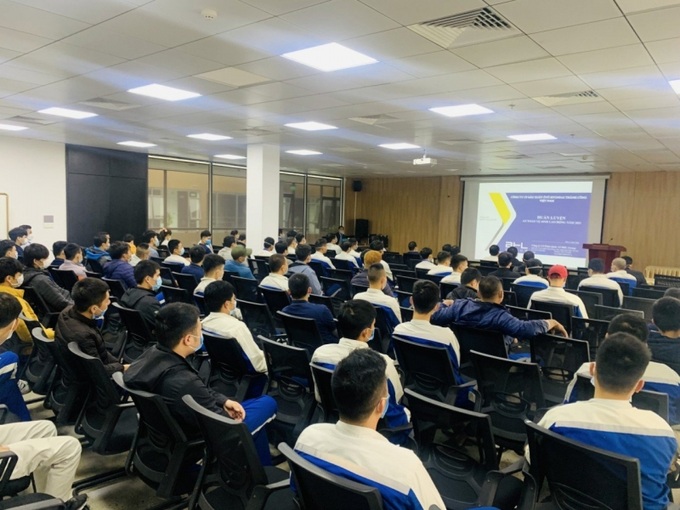 Ảnh trong bài: Lớp Huấn luyện về an toàn, vệ sinh lao động do Công ty cổ phần quốc tế BHL Group thực hiện.