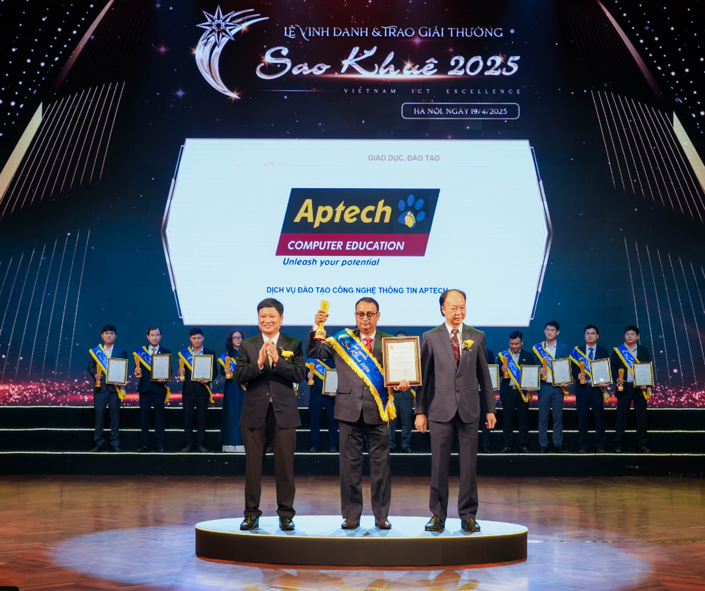 Aptech thắng giải Sao Khuê 2025 ở hạng mục giáo dục - đào tạo - 1 Aptech thắng giải Sao Khuê 2025 ở hạng mục giáo dục - đào tạo - 1
