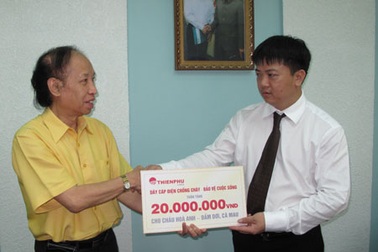 Tập đoàn CN Thiên Phú gửi tặng cháu Nguyễn Hào Anh 20 triệu đồng