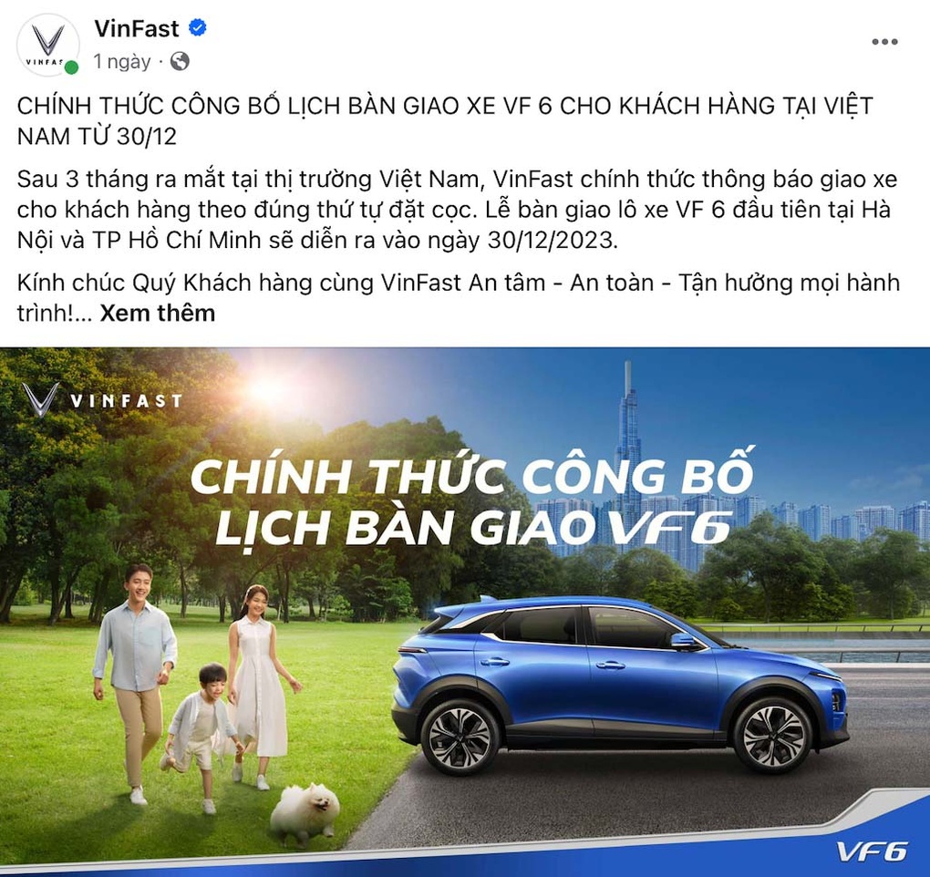 Khách hàng đếm ngược chờ ngày nhận mẫu xe phổ thông dành cho gia đình VF 6 - 1 Khách hàng đếm ngược chờ ngày nhận mẫu xe phổ thông dành cho gia đình VF 6 - 1