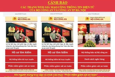 Giả mạo trang web của công an để phát tán mã độc