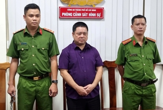 Nguyễn Văn Chung tại cơ quan công an.