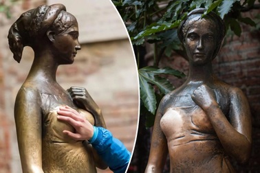 Tranh cãi chuyện bức tượng bị "sàm sỡ" vòng một suốt nửa thế kỷ