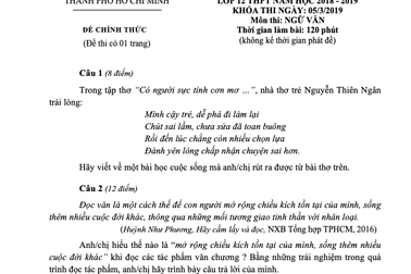 “Phá đi làm lại” vào đề Văn học sinh giỏi ở TPHCM