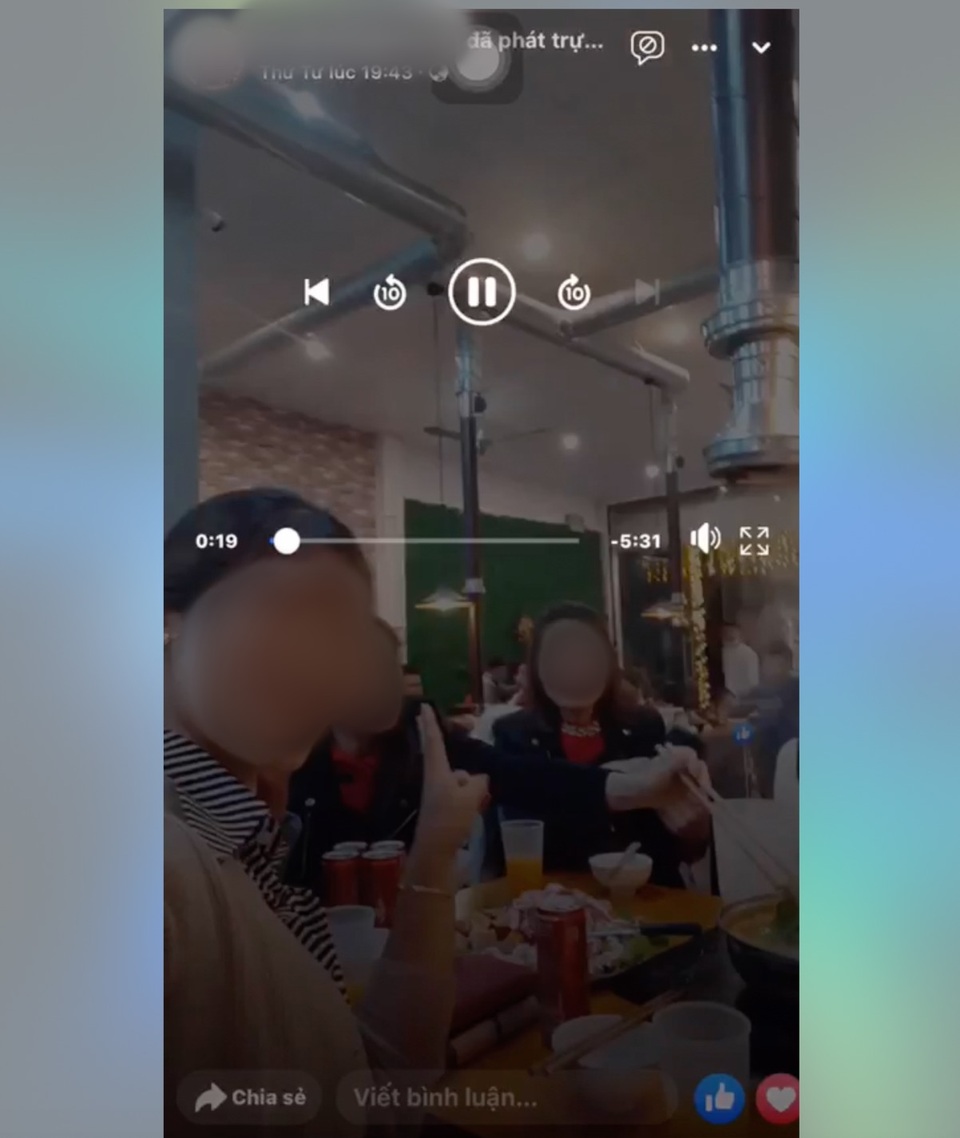 Trốn cách ly đi ăn lẩu còn livestream, một phụ nữ bị phạt 5 triệu đồng - 2 Trốn cách ly đi ăn lẩu còn livestream, một phụ nữ bị phạt 5 triệu đồng - 2
