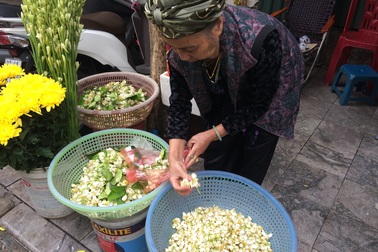 Kiếm hơn triệu đồng mỗi ngày nhờ bán hoa bưởi