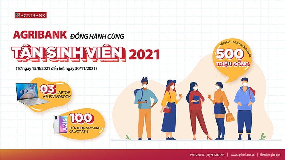 Agribank dành 500 triệu đồng chào đón tân sinh viên 2021 - 1 Agribank dành 500 triệu đồng chào đón tân sinh viên 2021 - 1