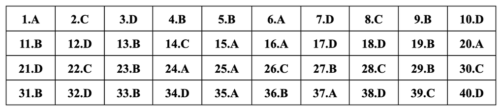 Gợi ý đáp án toàn bộ 24 mã đề môn tiếng Anh kỳ thi lớp 10 của Hà Nội - 16
