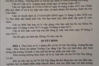 Không kỷ luật giảng viên làm mất 53 bài thi của sinh viên