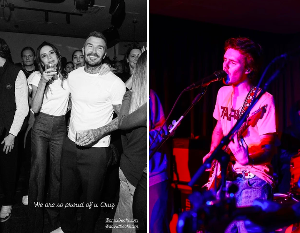 Vợ chồng Beckham bật khóc vì con - 1