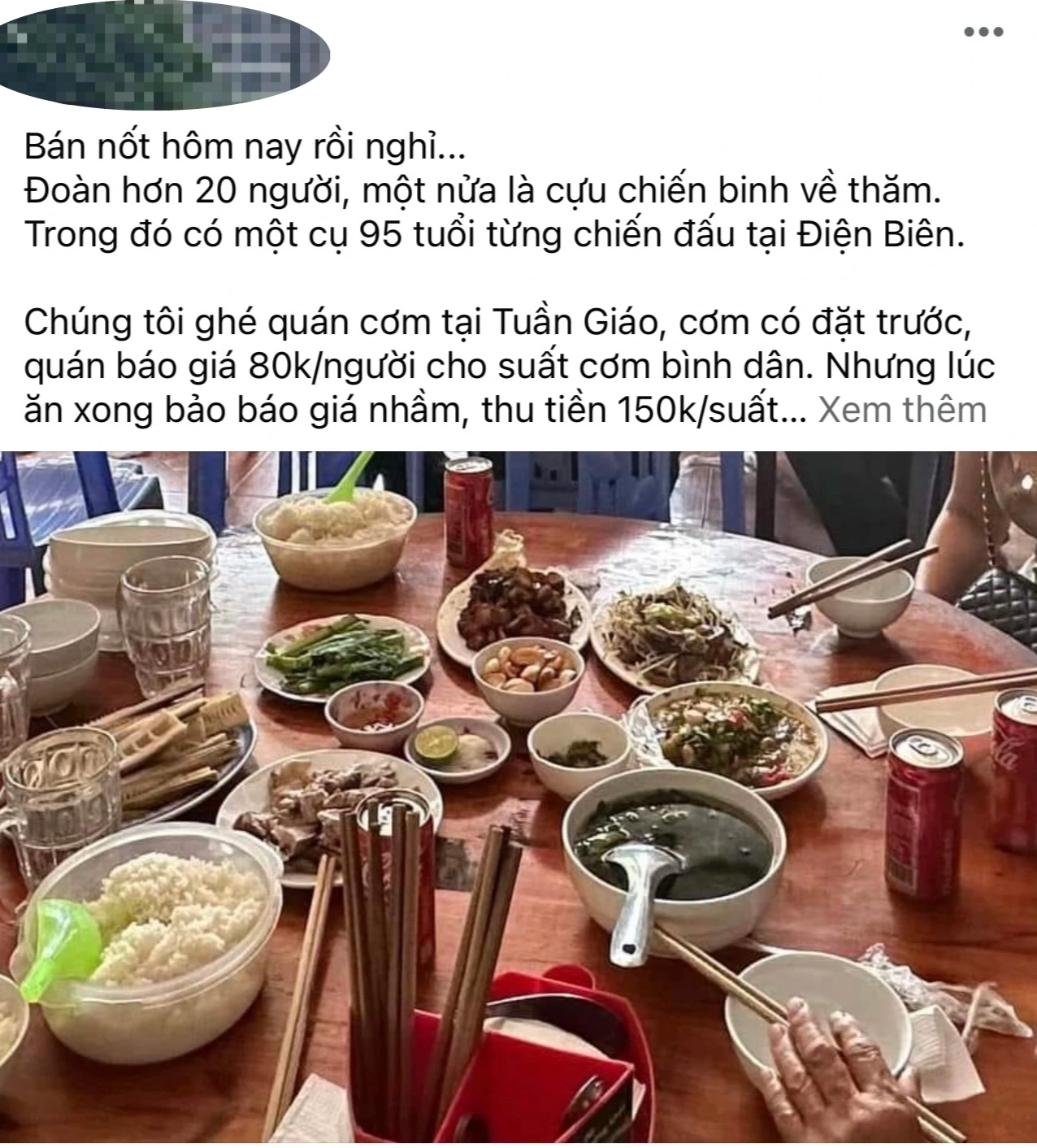 Thực hư thông tin quán ăn chặt chém đoàn cựu chiến binh ở Điện Biên - 1