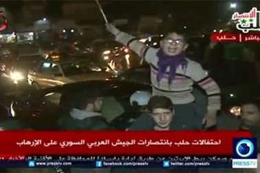 Hàng nghìn người Syria ra đường mừng Aleppo được giải phóng