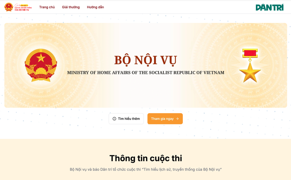 Phát động cuộc thi tìm hiểu về lịch sử, truyền thống của Bộ Nội vụ - 1 Phát động cuộc thi tìm hiểu về lịch sử, truyền thống của Bộ Nội vụ - 1