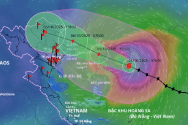 Bão Matmo đang trong giai đoạn mạnh nhất, tối nay sẽ ảnh hưởng tới miền Bắc