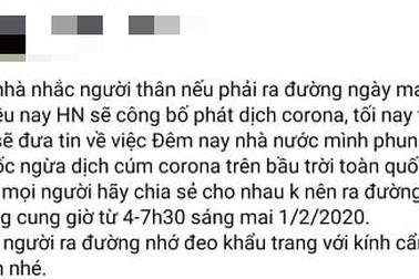 Bộ Y tế bác bỏ hoang tin “Phun thuốc ngừa corona trên bầu trời toàn quốc vào đêm nay”