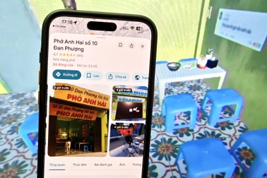 Quán "Phở anh Hai" nhận đánh giá 5 sao trên Google Maps dù không có thật