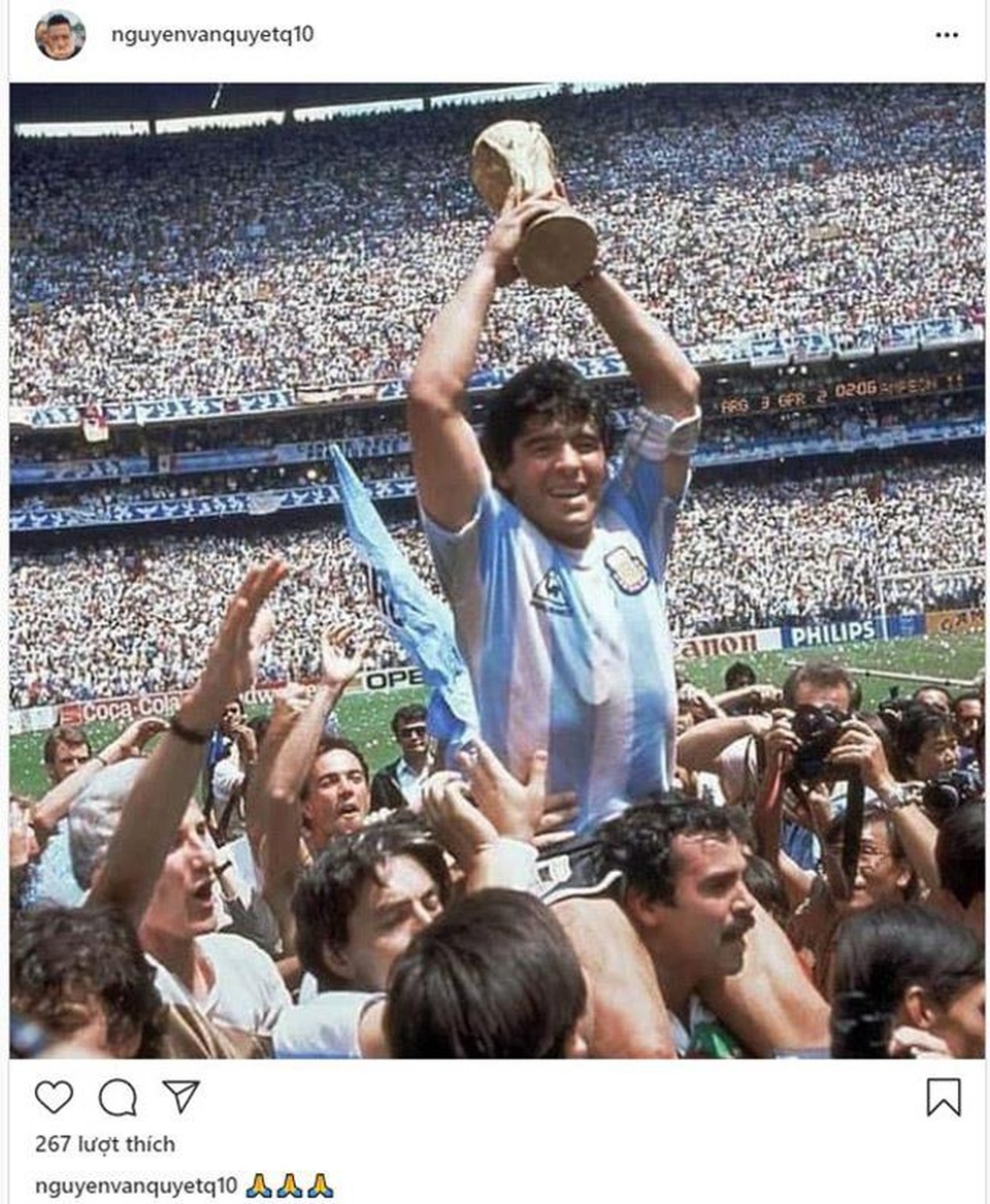 Giới bóng đá Việt Nam tiếc thương sự ra đi của Diego Maradona - 3 Giới bóng đá Việt Nam tiếc thương sự ra đi của Diego Maradona - 3