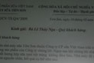 Sữa tươi Vinamilk “không bình thường” do nhiễm khuẩn