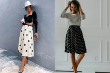 Điệu đà với chân váy chấm bi