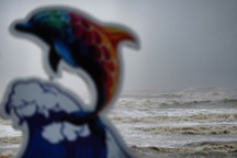 Cảnh mưa to, gió lớn tại biển Cửa Lò trước khi bão Kajiki đổ bộ