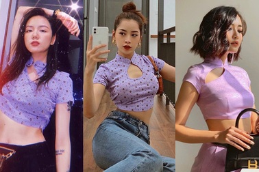 Loạt mỹ nhân Việt diện áo crop top cổ xường xám “khoe” eo thon