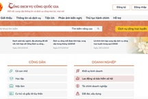 65 dịch vụ công tích hợp, cung cấp trên Cổng dịch vụ công Quốc gia
