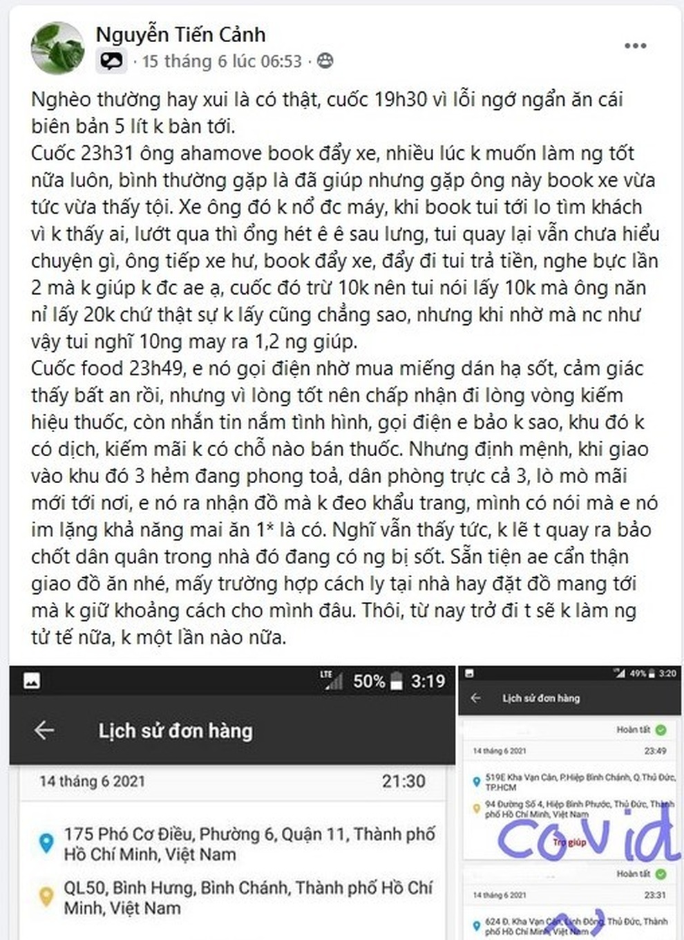 Shipper đồ ăn mùa dịch: Tiền kiếm nhiều nhưng rất lo - 3 Shipper đồ ăn mùa dịch: Tiền kiếm nhiều nhưng rất lo - 3