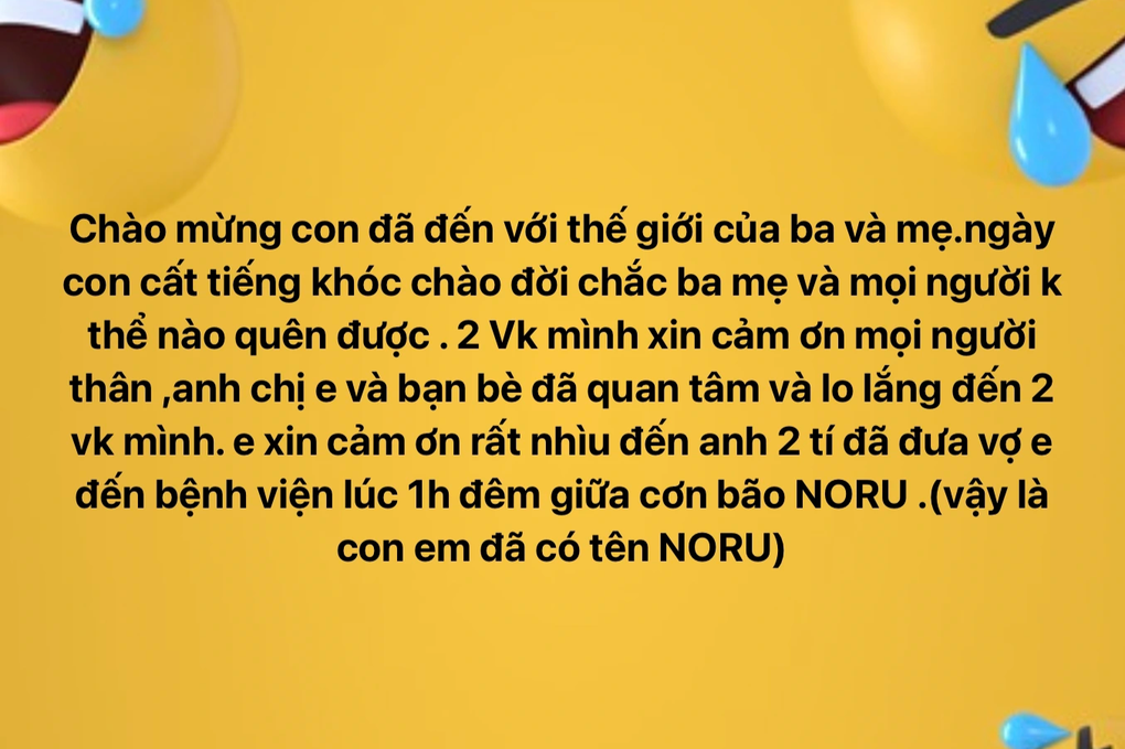 Vợ vượt cạn trong đêm bão, chồng đặt tên con là Noru - 3 Vợ vượt cạn trong đêm bão, chồng đặt tên con là Noru - 3