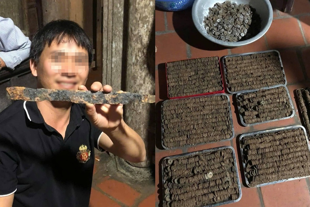 Hà Nội: Thực hư chuyện phát hiện 1 tạ tiền cổ và thanh kiếm “trấn yểm” - 2 Hà Nội: Thực hư chuyện phát hiện 1 tạ tiền cổ và thanh kiếm “trấn yểm” - 2