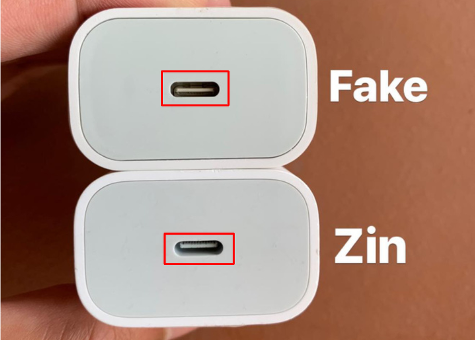 Cách phân biệt sạc nhanh chính hãng Apple với hàng nhái - 1 Cách phân biệt sạc nhanh chính hãng Apple với hàng nhái - 1