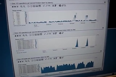 Bryan Cantrill cho thấy máy chủ bị tăng độ trễ khi hét lớn vào ổ cứng