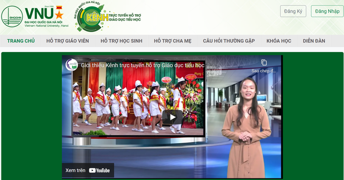 Đại học Quốc gia Hà Nội công bố Kênh trực tuyến hỗ trợ giáo dục tiểu học - Ảnh 1.