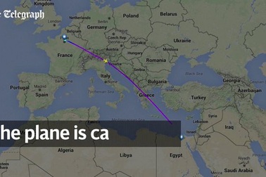 Vị trí cuối cùng máy bay MS804 xuất hiện trên màn hình radar. (Ảnh: Guardian)