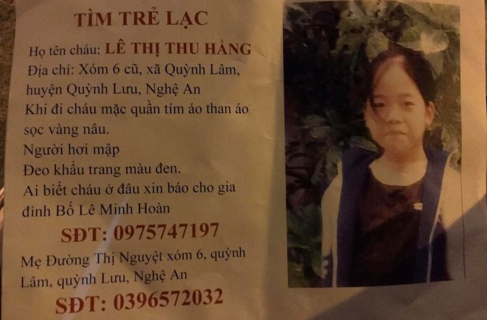 Thiếu nữ Nghệ An mất tích được chủ quán ăn ở Hà Nội cưu mang - 1 Thiếu nữ Nghệ An mất tích được chủ quán ăn ở Hà Nội cưu mang - 1