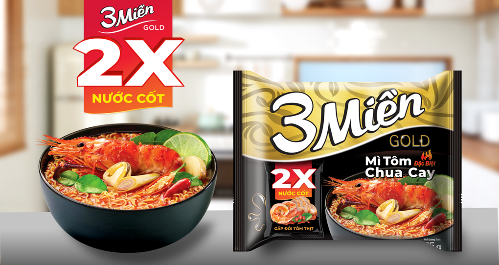 Mì 3 Miền nâng cấp nước cốt 2X gấp đôi đậm đà - 1 Mì 3 Miền nâng cấp nước cốt 2X gấp đôi đậm đà - 1