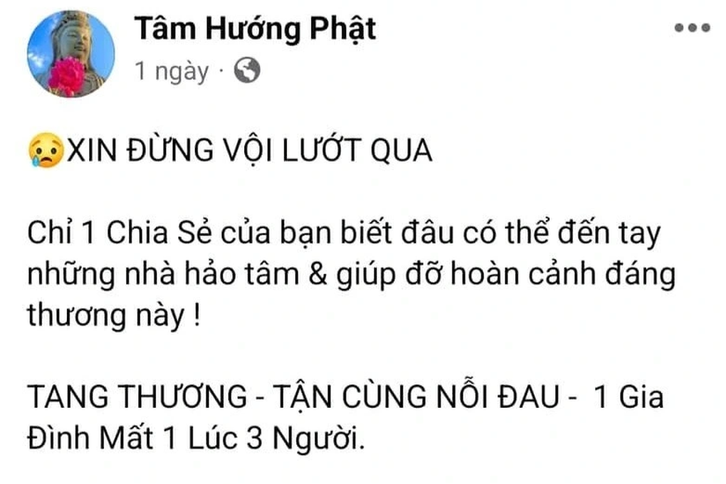 Lợi dụng hình ảnh người chết 2 năm trước để kêu gọi từ thiện - 1 Lợi dụng hình ảnh người chết 2 năm trước để kêu gọi từ thiện - 1