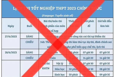Cảnh báo mạo danh Bộ Giáo dục & Đào tạo công bố lịch thi